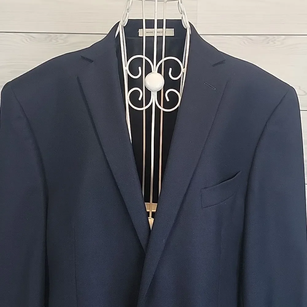 Joseph Abboud navy single breasted sport coat Men's 46 X-Long